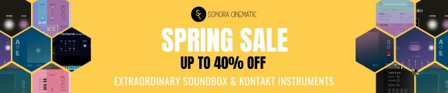 Banner Sonora Cinematic - Up to 40% Off