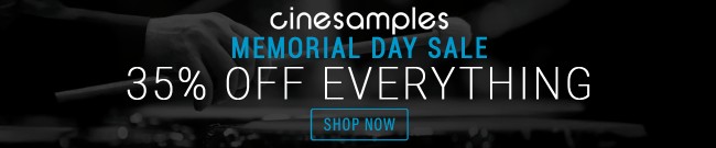 Banner Cinesamples - 35% Off Everything