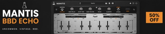 Banner AudioThing - 50% Off Mantis