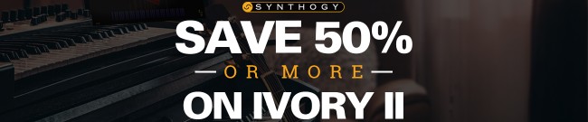 Banner Synthogy - 50% Off ALL Ivory II Pianos