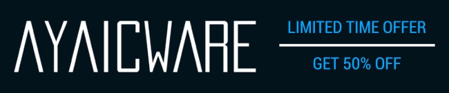 Banner Ayaicware: 50% Off