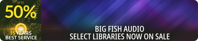 Banner Exclusive Offer - Up to 50% Off Big Fish Audio