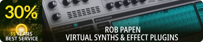 Banner Exclusive Offer - 30% Off Rob Papen