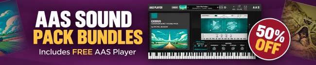 Banner AAS - 50% Off Sound Packs & Bundles
