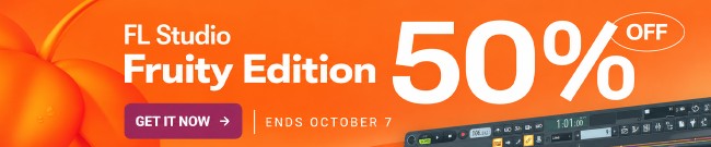 Banner Image Line - 50% Off FL Studio Fruity Edition