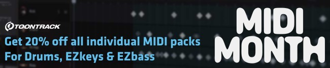 Banner Toontrack MIDI Month