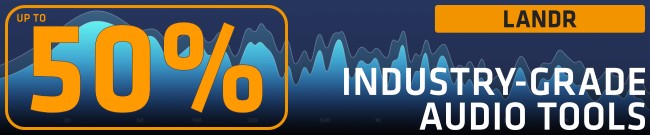 Banner LANDR: Up to 50% Off