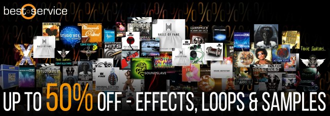 Up to 50% OFF Effects, Loops, Samples
