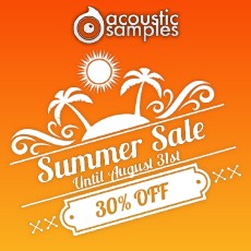 Acoustic Samples Summer Sale: 30% Off