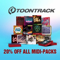 Toontrack - 20% Off all MIDI-Packs