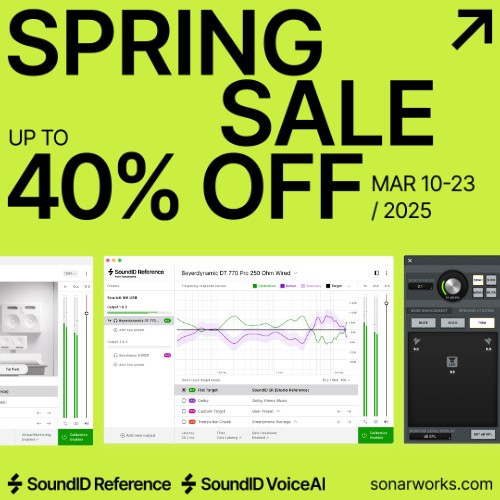 Sonarworks - Spring Sale - Up to 40% Off
