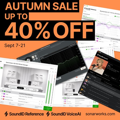 Sonarworks - Up to 40% Off - Autumn Sale