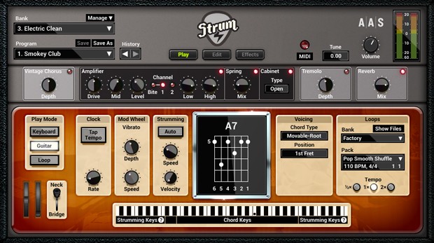 Strum GS Electric GUI Screen