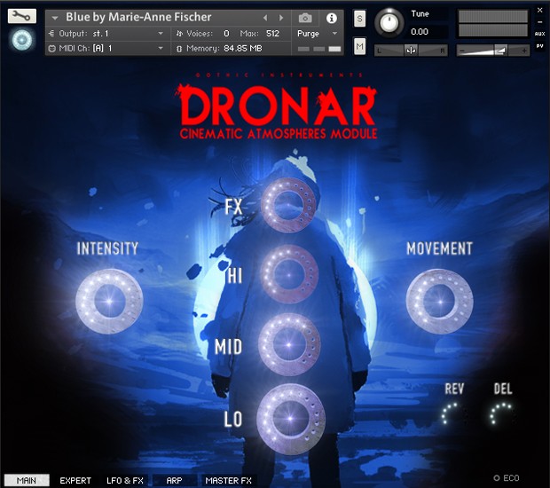 Dronar Cinematic Atmospheres GUI