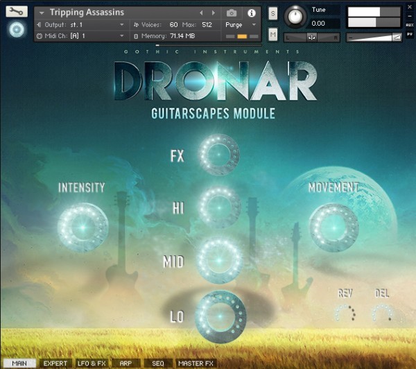 Dronar Guitar Soundscapes GUI