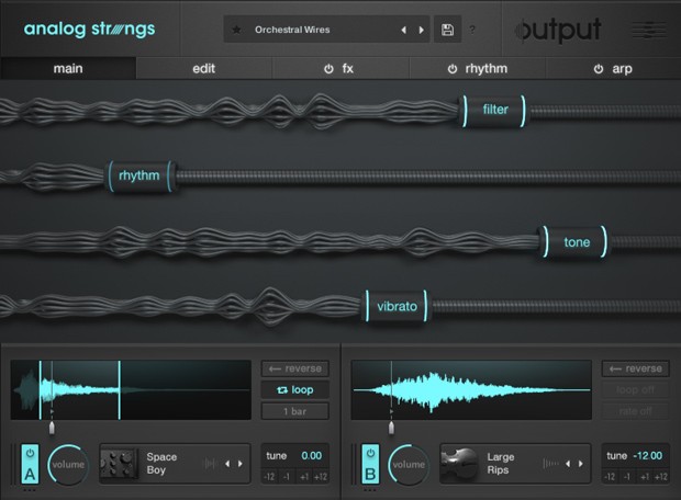 Analog Strings Main GUI