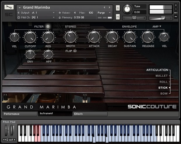 Grand Marimba Screen