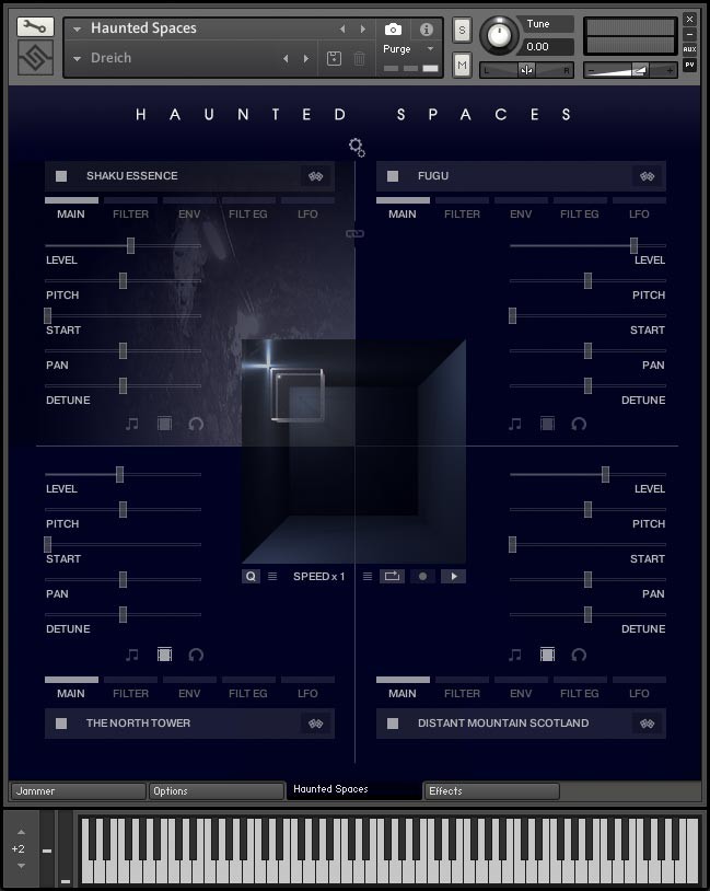 Haunted Spaces GUI Screen