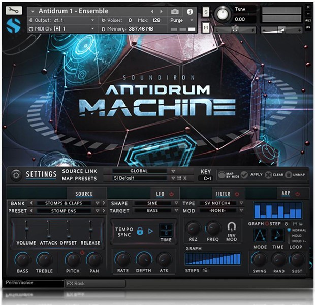 Antidrum Machine GUI Screen