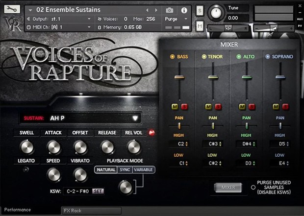 Voices of Rapture GUI Screen 2