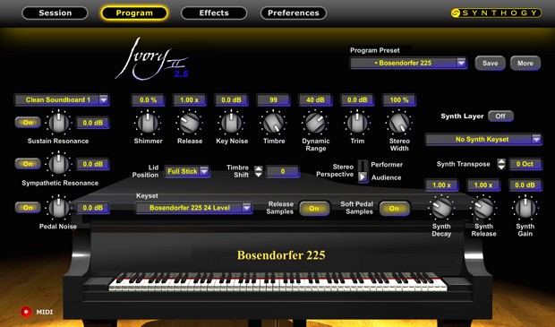 Studio Grands Boesendorfer GUI