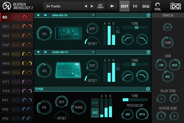 UVI Main GUI Screen Beat Box 2