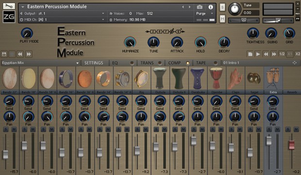 Eastern Percussion Module GUI