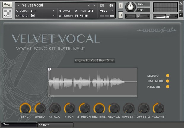 Velvet Vocal GUI