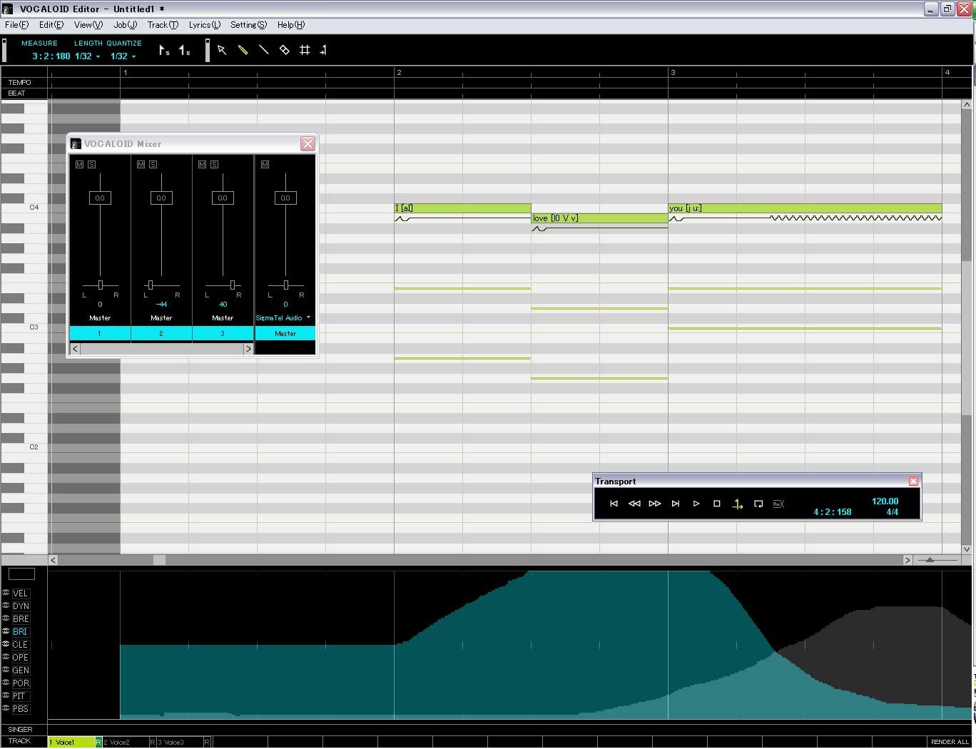 Vocaloid Sonika User Interface