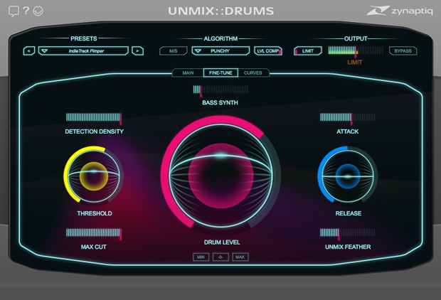 Unmix Drums Screen