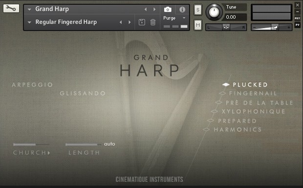 Grand Harp GUI