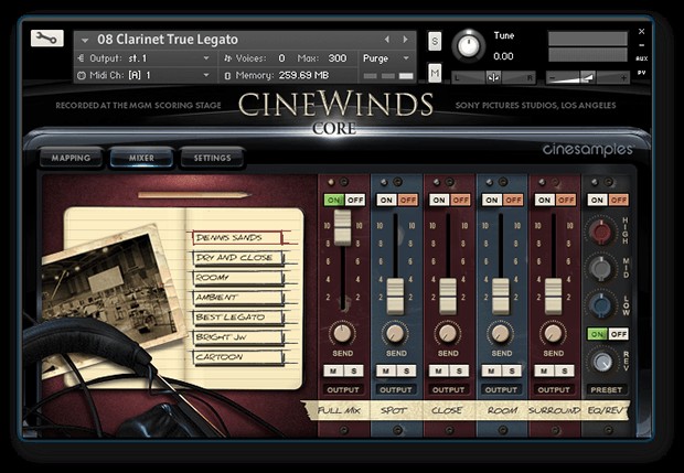 CineWinds True Legato Screen