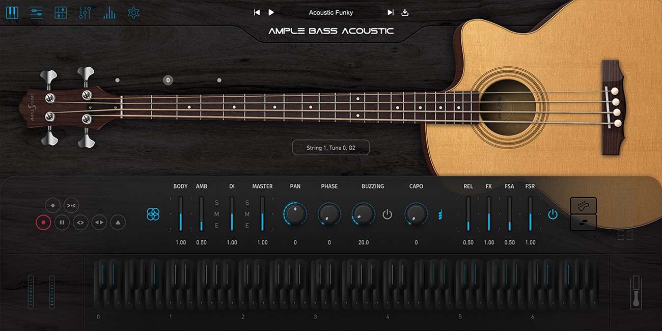Ample Bass Acoustic GUI