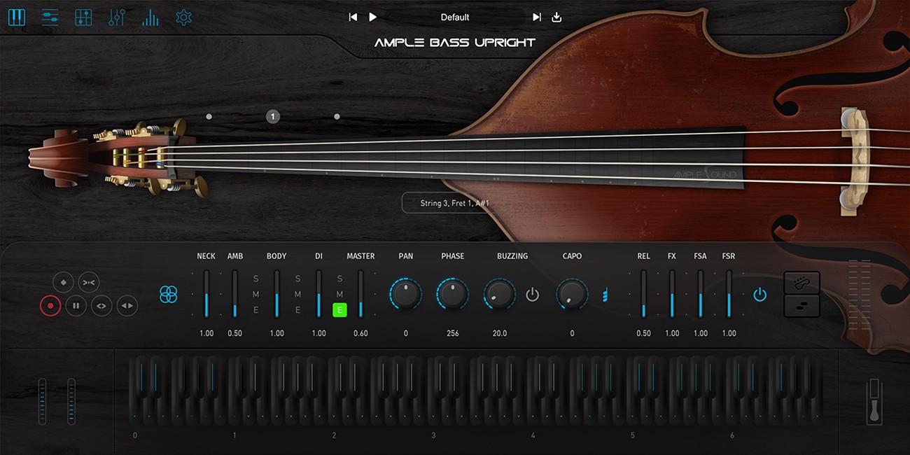 Ample Bass Upright GUI