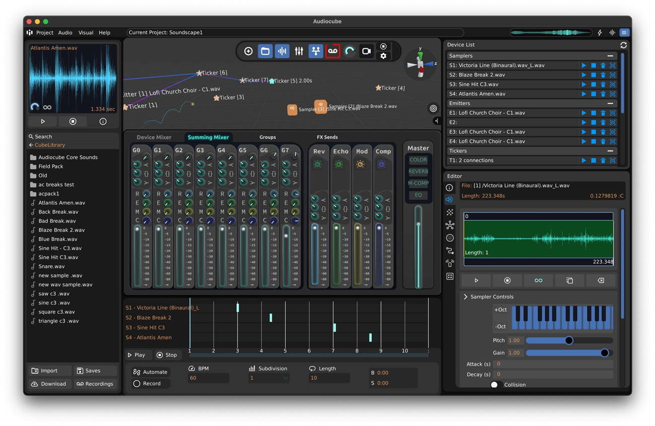 MIxer GUI Screen