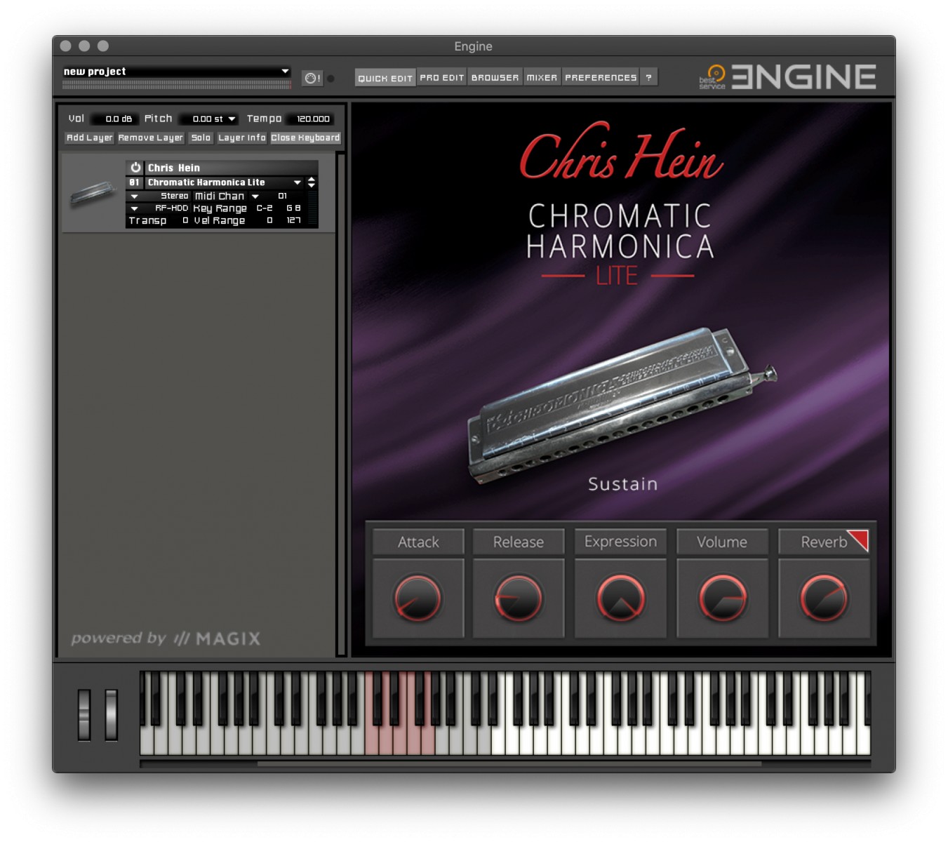 Chris Hein Chromatic Harmonica Lite | Best Service  | EN