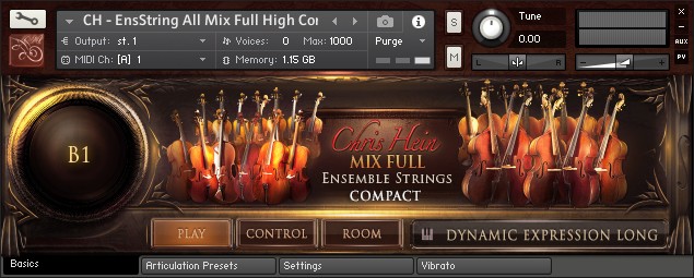 Chris Hein Strings Compact Main GUI