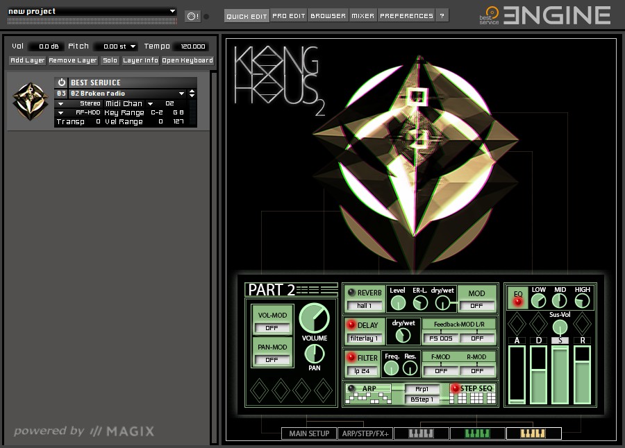 Klanghaus 2 user interface EN