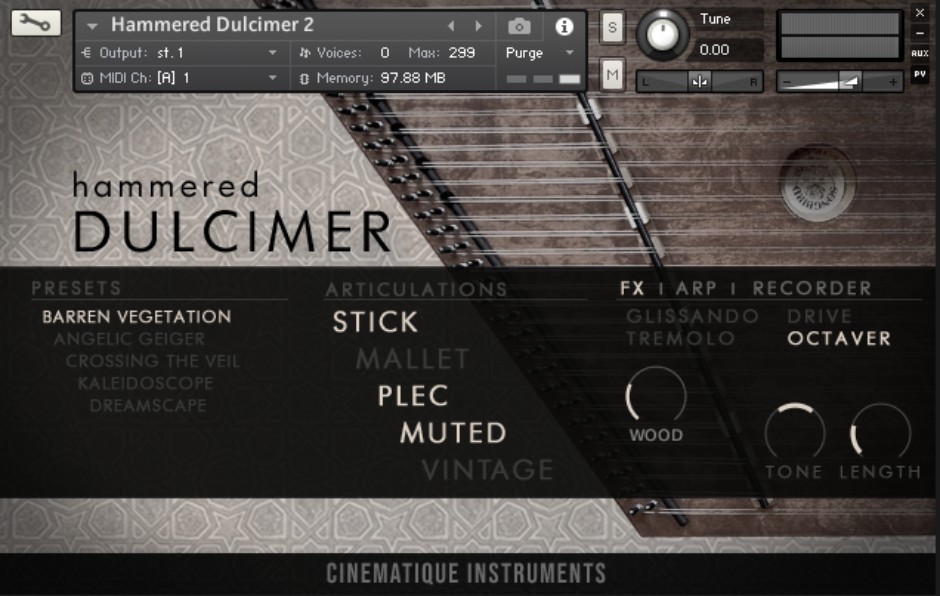 Hammere Dulcimer 2 GUI