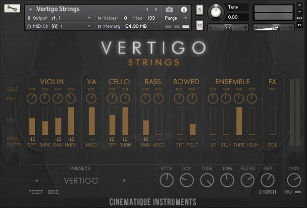 Vertigo Strings GUI