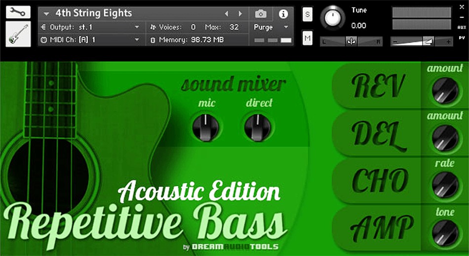 Repetitive Bass Acoustic GUI Screen