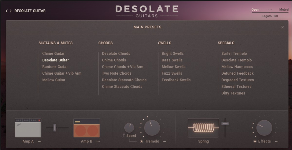 Desolate Guitars Presets GUI