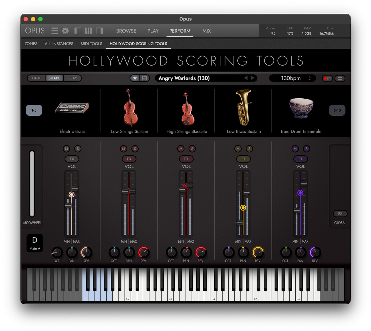 Hollywood Scoring Tools Shape GUI