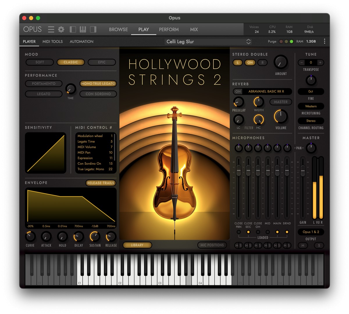 Hollywood Strings 2 GUI