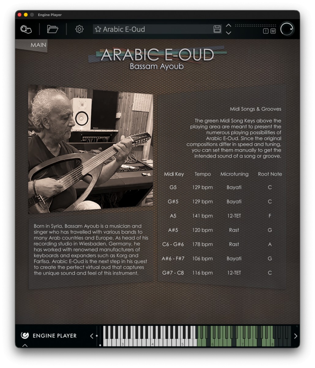 E-Oud Info Page GUI