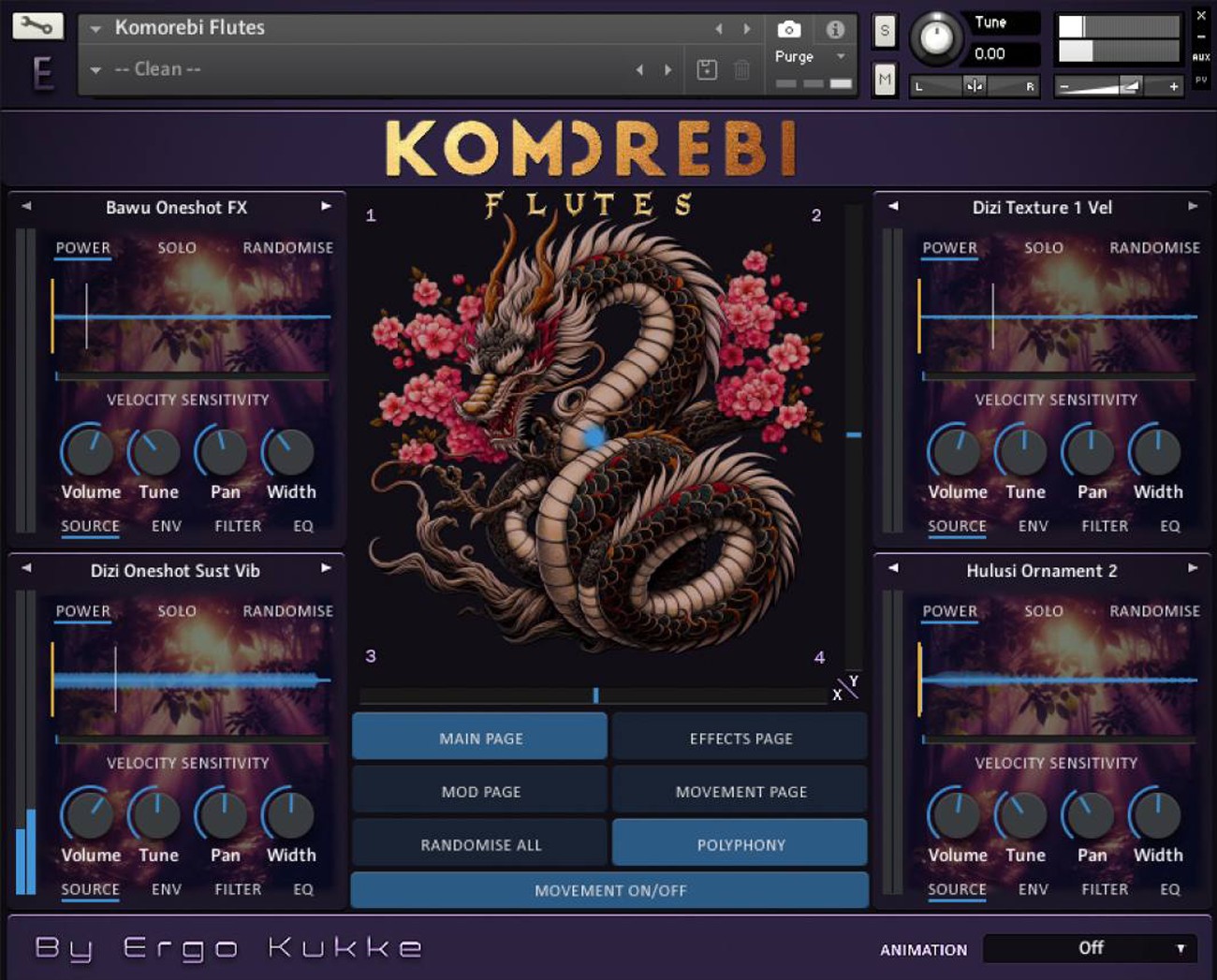 Komorebi Flutes GUI