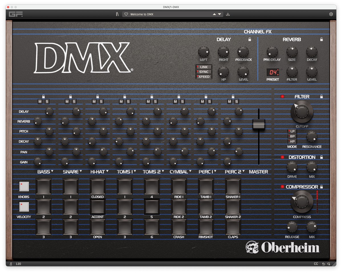 Dx drum machine top