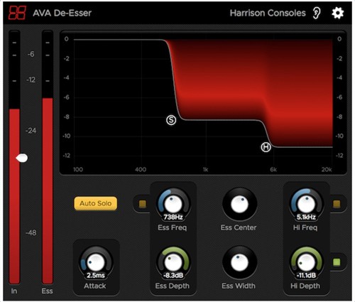 AVA De-Esser UI