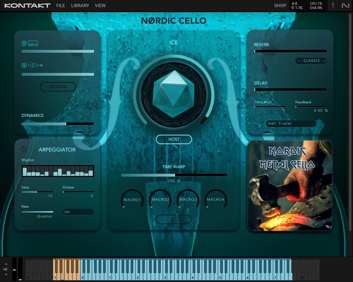 Nordic Metal Cello GUI