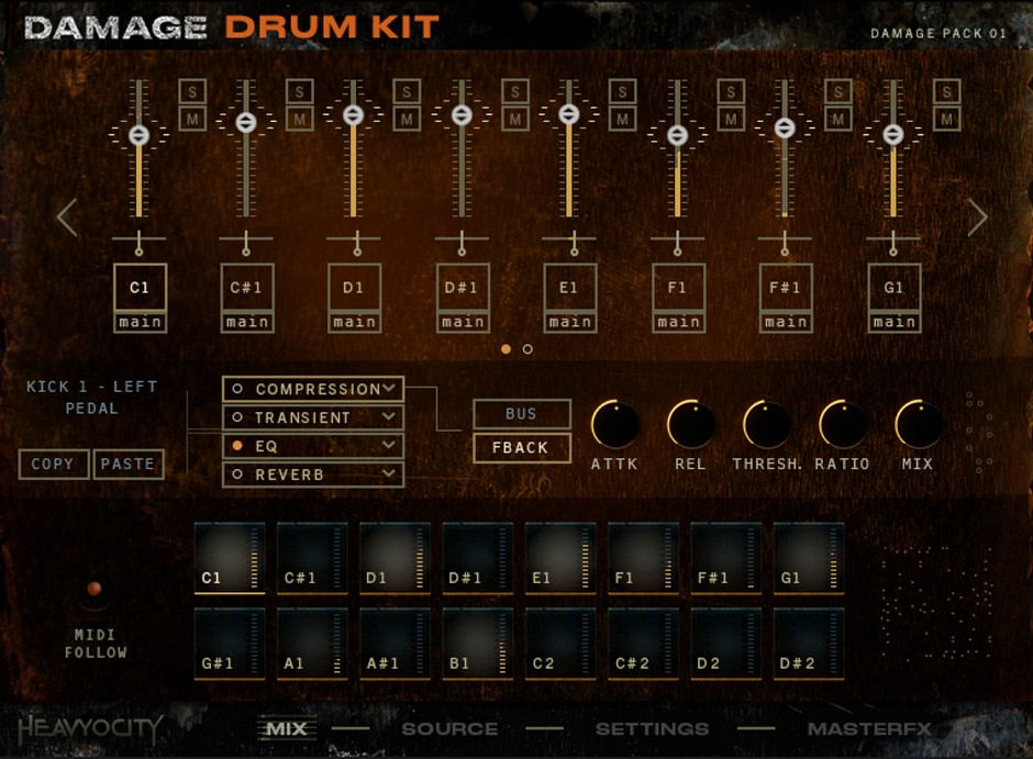 Damage Drum Kit GUI 2
